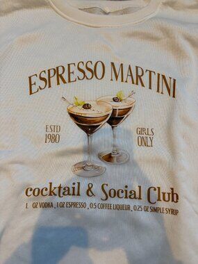 Espresso Martini Girls Only Recipe Social Club Shein Curve 3XL Womens Pullover